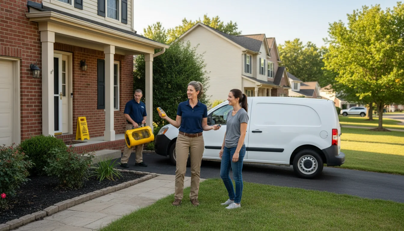 Residential water damage restoration in Baldwyn, MS